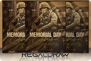 Memorial Day Flyer/Poster, a Flyer Template by regalDRAW