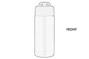 Plastic Water Bottle Mockup Vector, a Cups & Container Mockup by PATTERNBASE (Thumbnail 5 of 8)