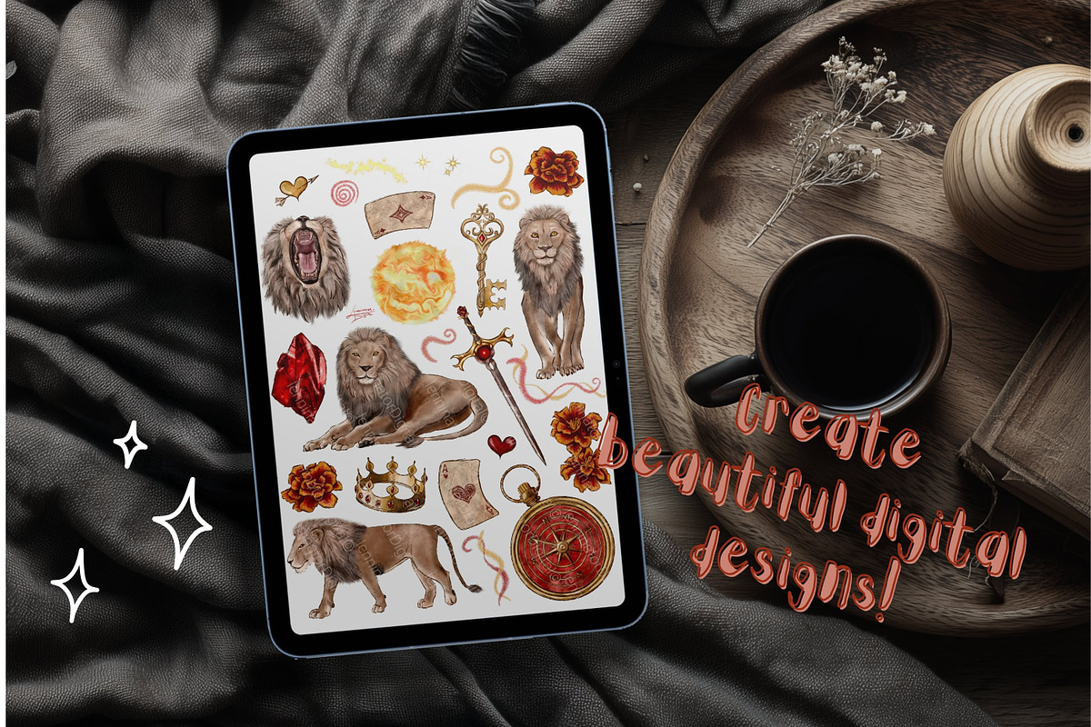 Lion PNG Clipart - Fantasy Magic, an Animal Illustration by Lenninator Digital (Photo 7 of 8)