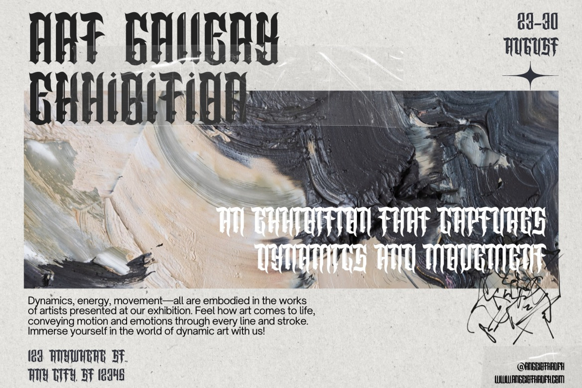 Angelo Thrufh - Modern Blackletter, a Blackletter Font by Dhabee (Photo 13 of 15)