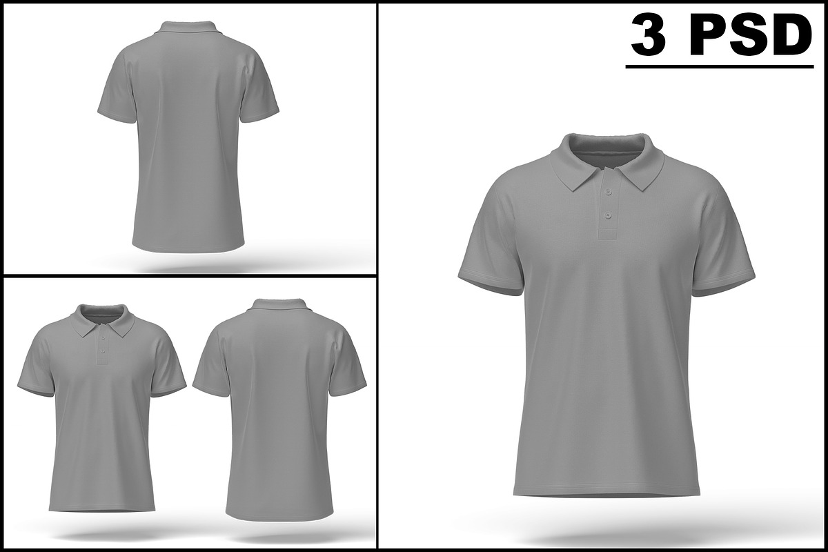 Polo T-Shirt Mockup, an Apparel Mockup by mockupbuys (Photo 2 of 8)
