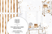 Gold Pink Stationery Paper Pack, a Pattern Graphic by Frou Fou Craft (Thumbnail 4 of 7)