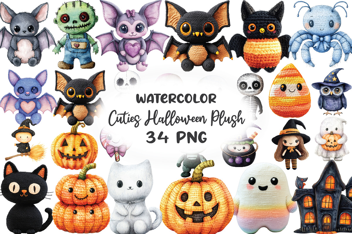 Crochet Cuties Halloween Plush Clipa, an Illustration by CraftArtStudio (Photo 1 of 6)