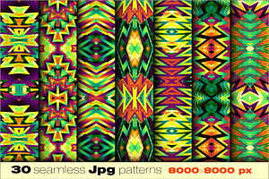 30 seamless aztec patterns JPG