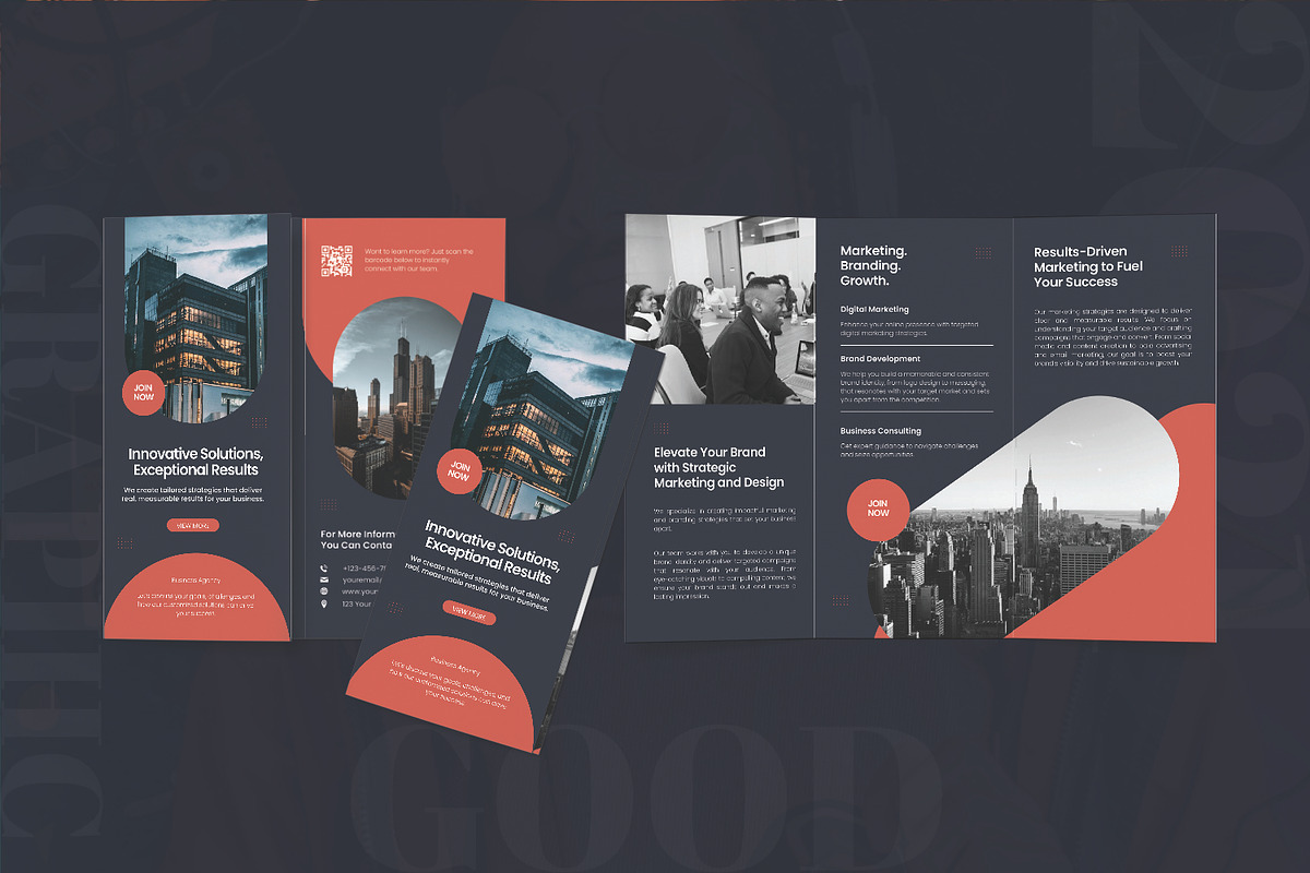 Business Shape -Trifold Brochure, a Brochure Template by AQR Studio (Photo 2 of 2)