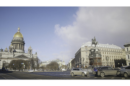 Old Town Square with cathedral on, a Holiday Photo by Media Whale Stock