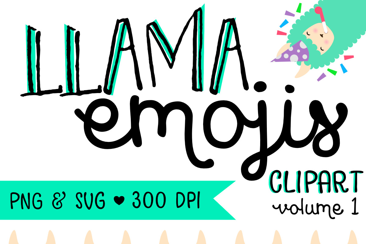 LLAMA EMOJI CLIPART -SVG and PNG, a Graphic by Millie Paper Co. (Photo 1 of 2)