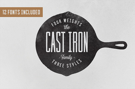 Cast Iron Family, a Font by Hustle Supply Co.