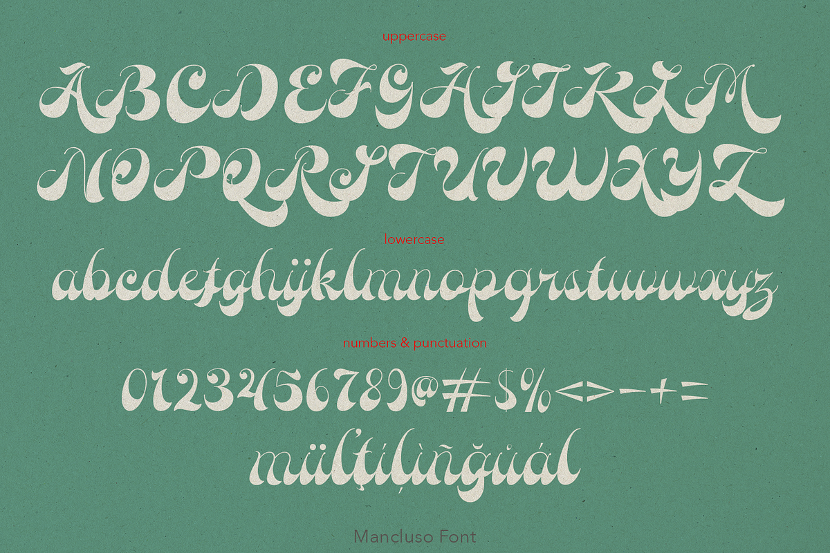 Mancluso Retro Script, a Script Font by TypeClassHeroes (Photo 6 of 15)