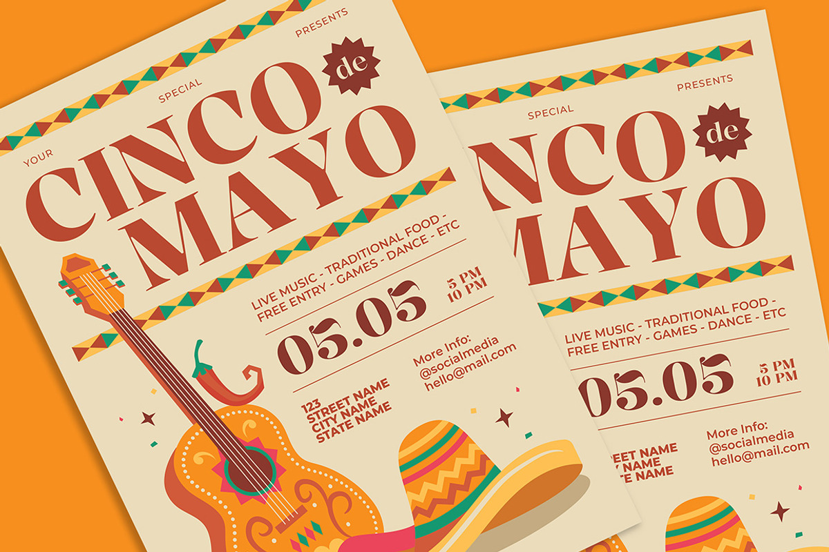 Cinco De Mayo Party Flyer, a Flyer Template by Gumico Studio. (Photo 3 of 3)