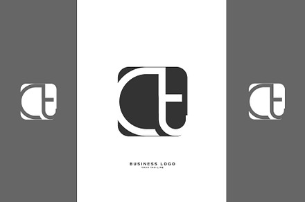 Alphabet Letters Icon Logo CT or TC