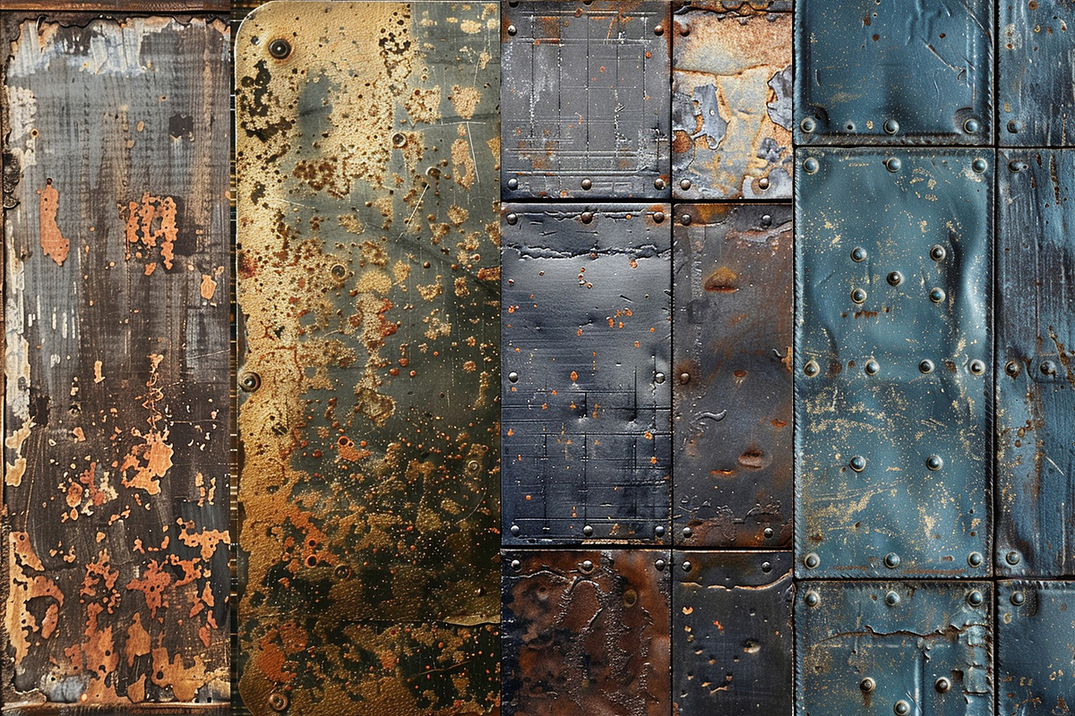 Distressed Metal Digital Papers, a Background Graphic by BonaDesigns (Photo 3 of 5)