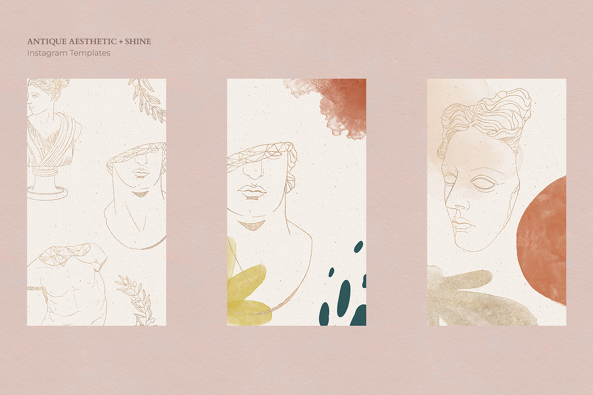 ANTIQUE AESTHETIC + SHINE templates, a Background Graphic by mamormo (Photo 3 of 13)