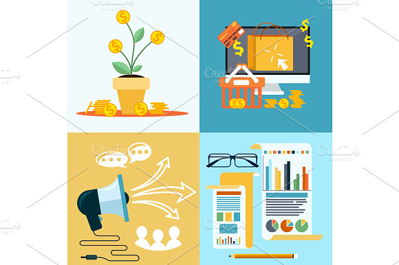 Icons for seo, social media online preview 2