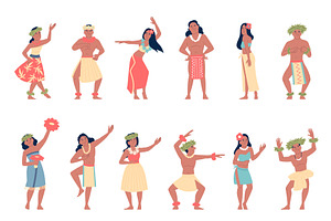 Hawaiian dancers. Traditional hawaii, a Person Illustration by LadadikArt