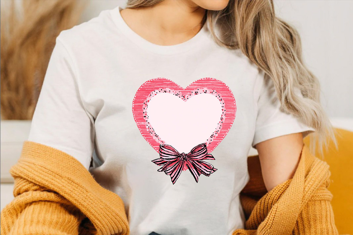 Valentine Bow Heart Frame Bundle, an Illustration by SVGArt (Photo 3 of 8)