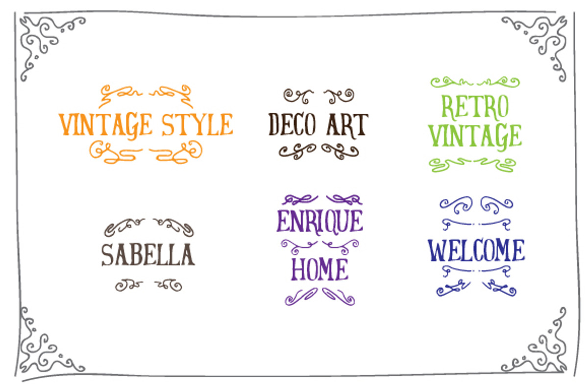 24 Hand Drawn Text Dividers Vector preview 2