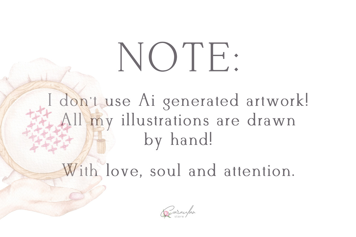 Needlework Clipart (Embroidery), an Object Illustration by CaraulanStore (Photo 9 of 9)