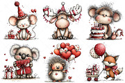 Whimsical Birthday Party Animals Png, an Illustration by Craft Nest (Thumbnail 4 of 11)