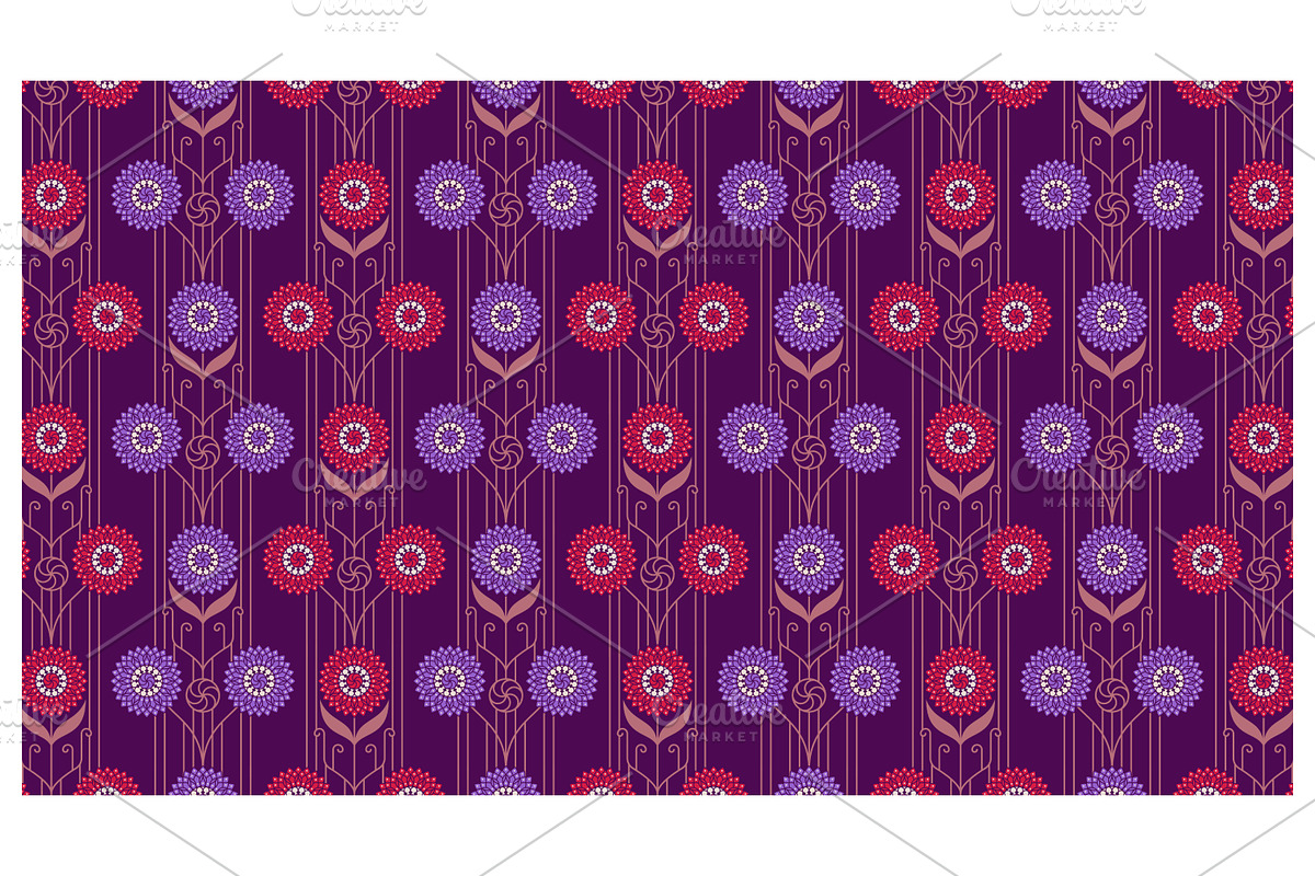 Abstract Dahlia with Floral Repeat, a Pattern Graphic by Creative Backgrounds