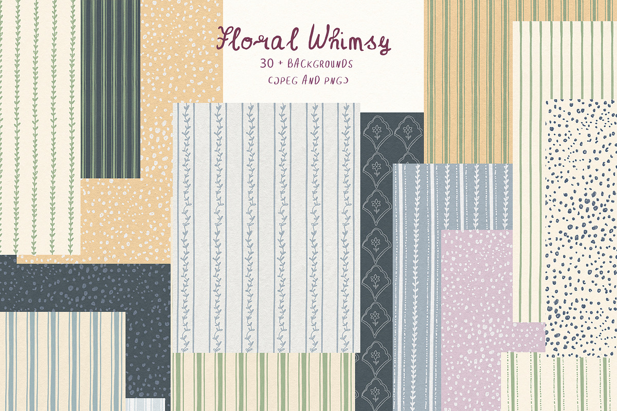 Whimsical Cottagecore Floral Frames, a Background Graphic by whiteheartdesign (Photo 18 of 19)