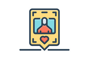 Follow social media color icon, a Duotone Icon by Creative priyanka