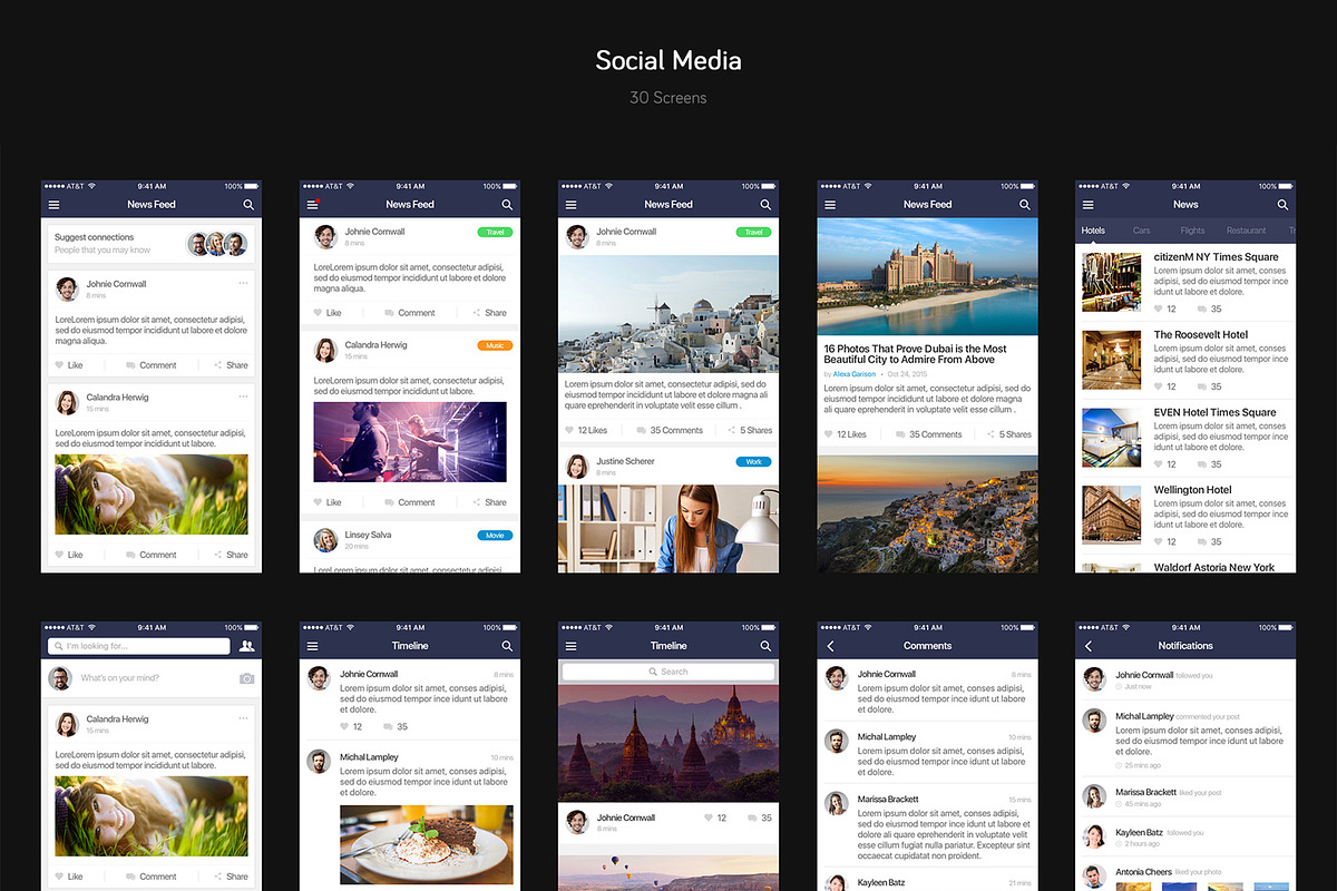 Mountify Mobile UI Kit, an UI Kit Template by hoangpts (Photo 7 of 8)