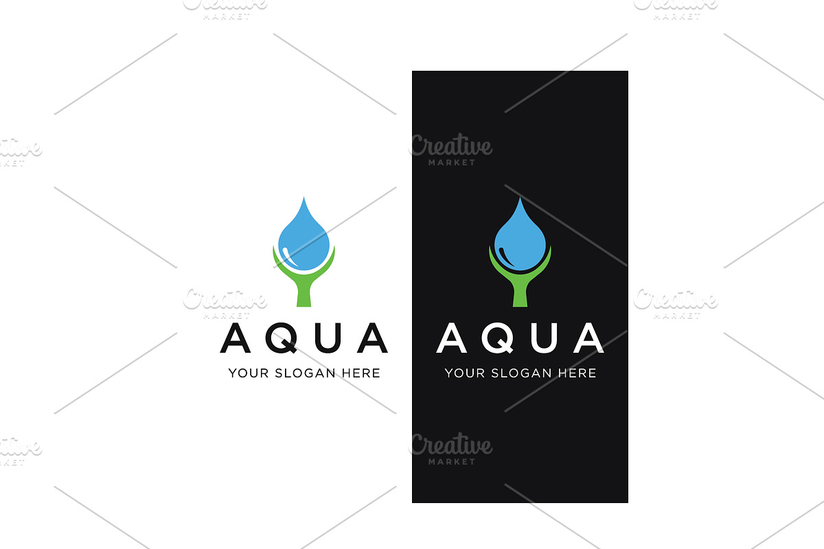 Natural blue aqua abstract logo desi, a Branding & Logo Template by LOGOCREATIVE