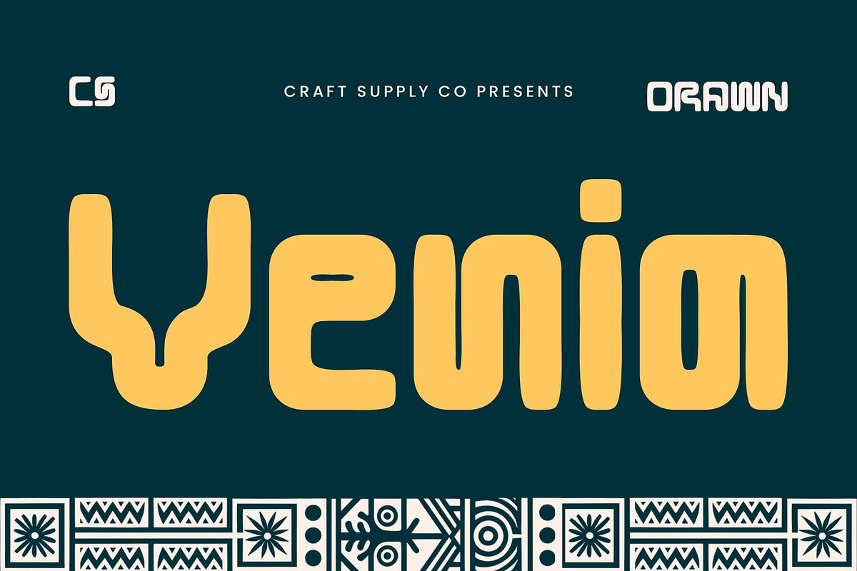 CS Venia Drawn, a Sans Serif Font by Craft Supply Co. (Photo 1 of 8)