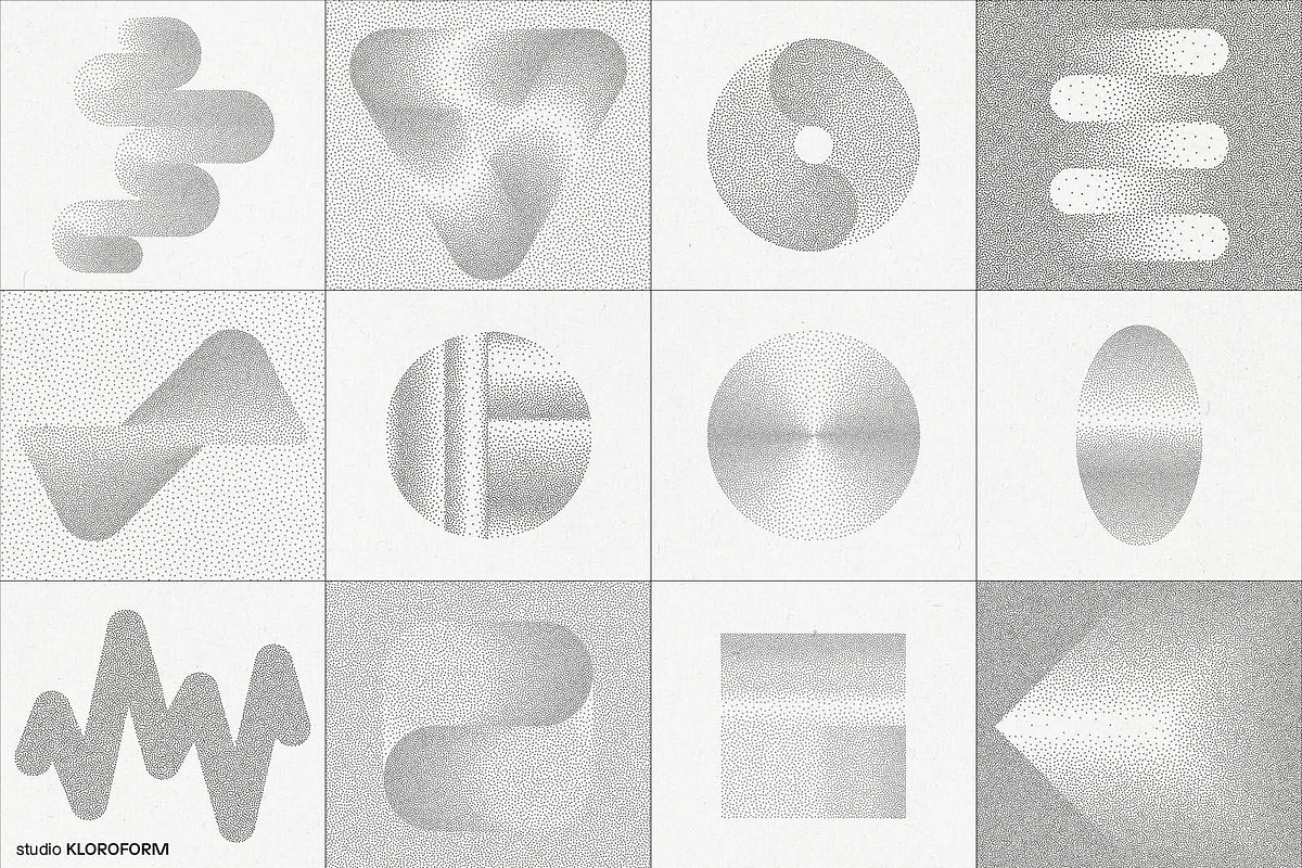 Stipple 2 - 100 dotted objects, an Object Graphic by kloroform (Photo 3 of 21)