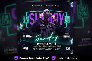 Party Flyer, Canva Club Flyer