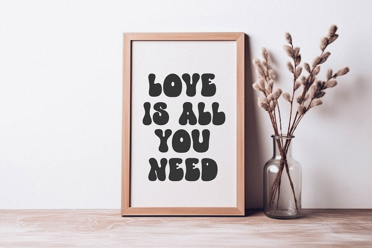 Lovely Drama Cute Groovy Font, a Handwritten Font by BarcelonaShop (Photo 10 of 10)