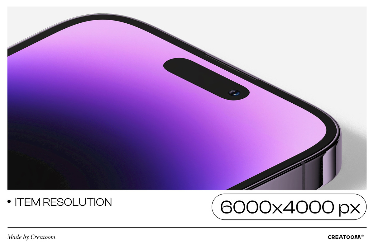 iPhone 14 pro mockups v2, an iPhone Mockup by Creatoom (Photo 6 of 12)