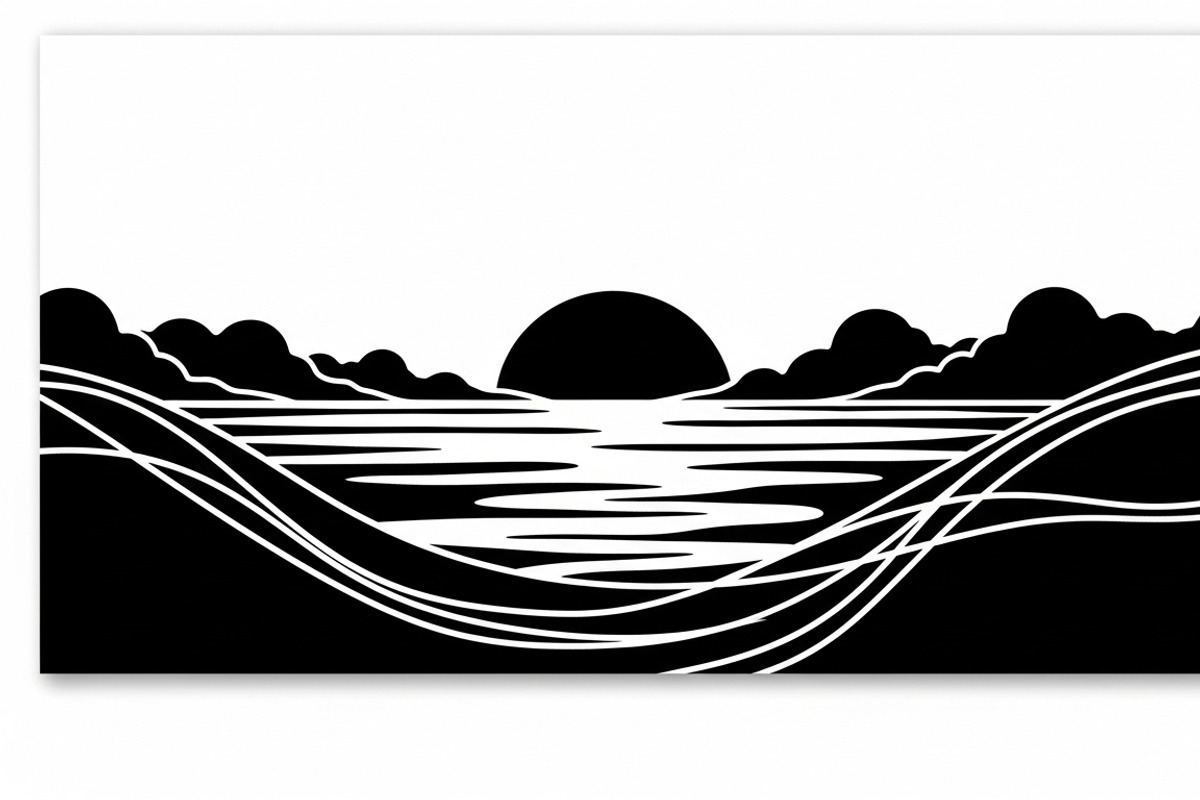 sunset horizon wall art design, an Illustration by Amazin_art (Photo 11 of 31)