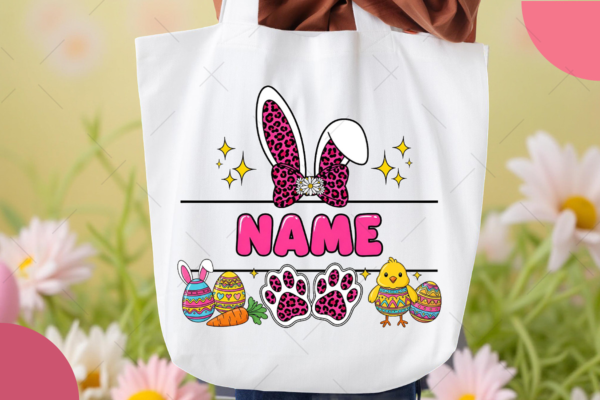 Easter Split Name Frame PNG, an Illustration by OK Design (Photo 5 of 6)