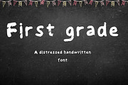 First grade - Handwritten chalk font, a Handwritten Font by Sk designs (Thumbnail 1 of 6)