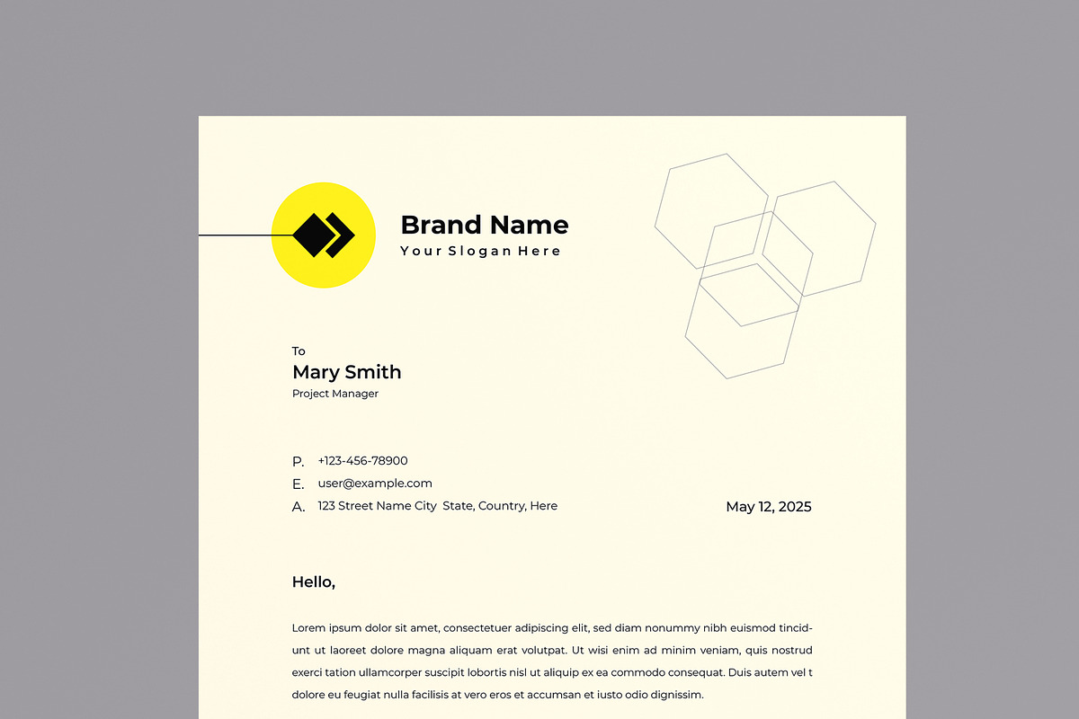 Letterhead Template, a Stationery Template by MightyDesign (Photo 2 of 8)