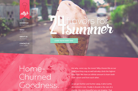 Elly's Ice Cream PSD Template (2015)