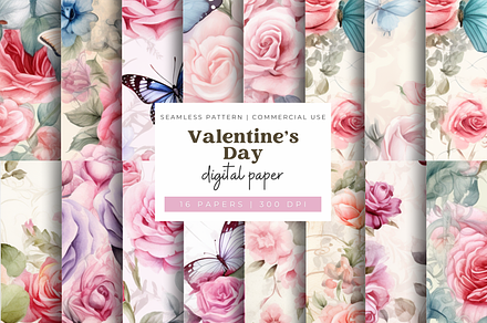 Valentines Day Digital Paper