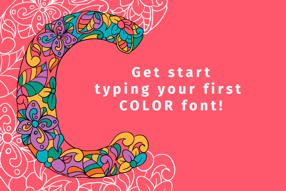 Batik India Color Font preview 8