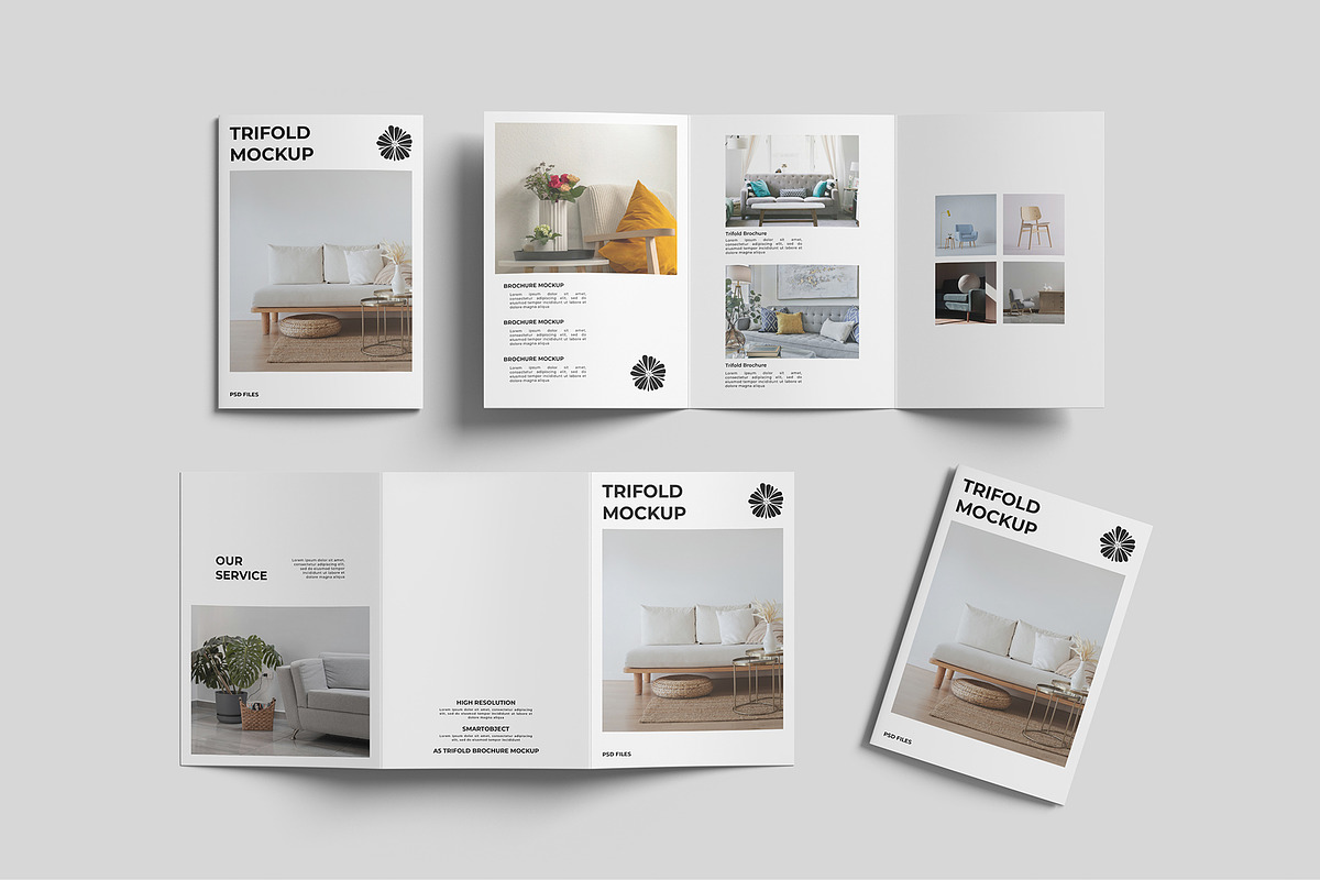 A5 Trifold Brochure Mockup, a Books & Magazine Mockup by graphicpages (Photo 16 of 16)