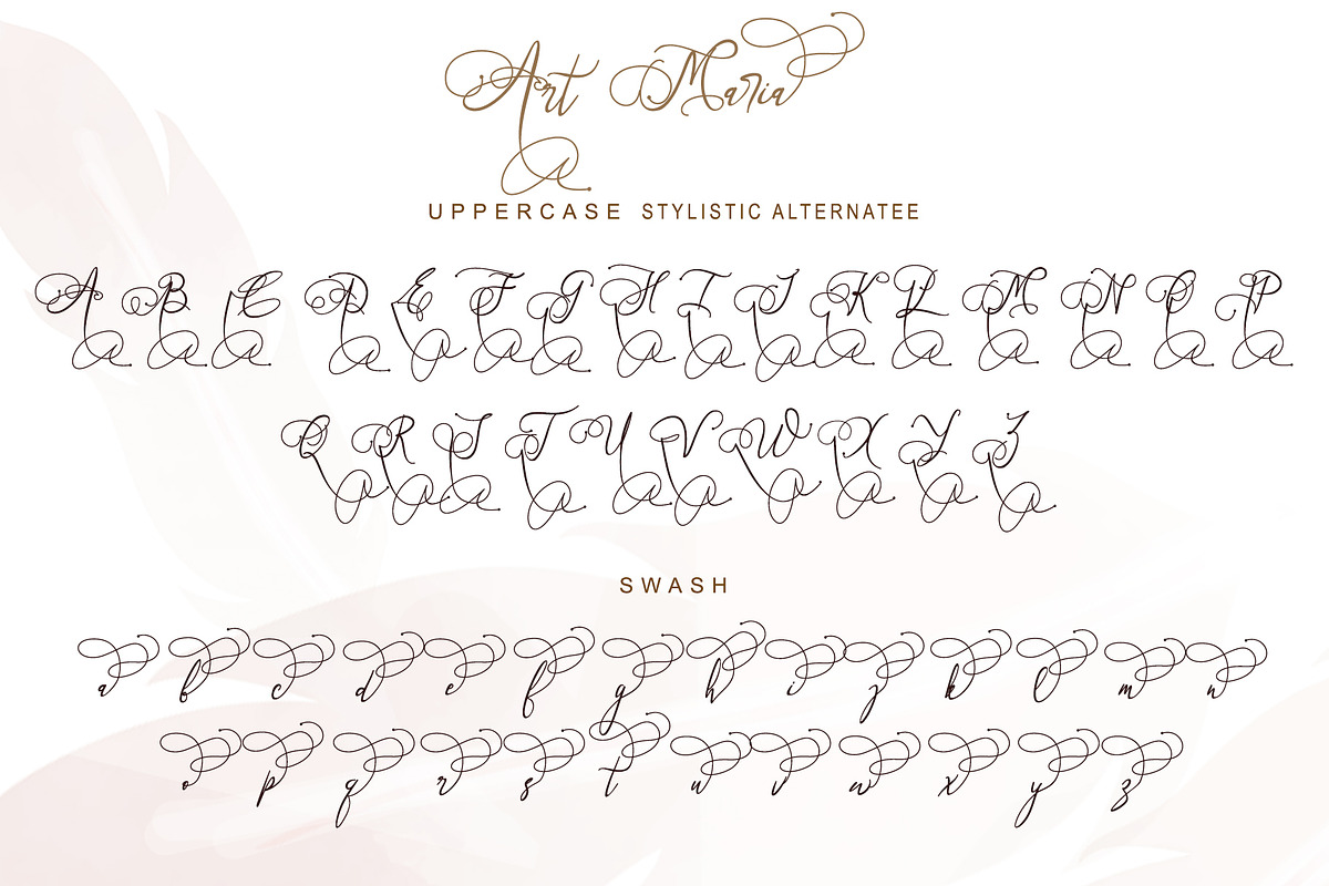Art Maria, a Script Font by Letterara (Photo 8 of 12)