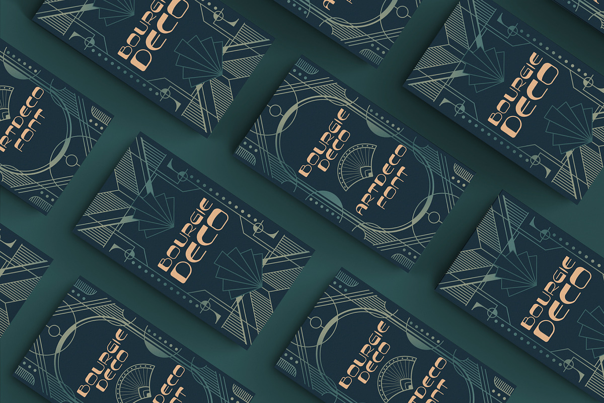 Bourgie Deco a ArtDeco Font, a Serif Font by Rasiorise Studio (Photo 9 of 9)