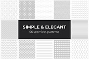56 Simple Elegant Seamless Patterns, a Pattern Graphic by Vodoleyka (Thumbnail 1 of 10)
