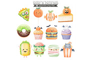 Watercolor Halloween Treats Clipart, an Illustration by CharmClipart (Thumbnail 8 of 10)