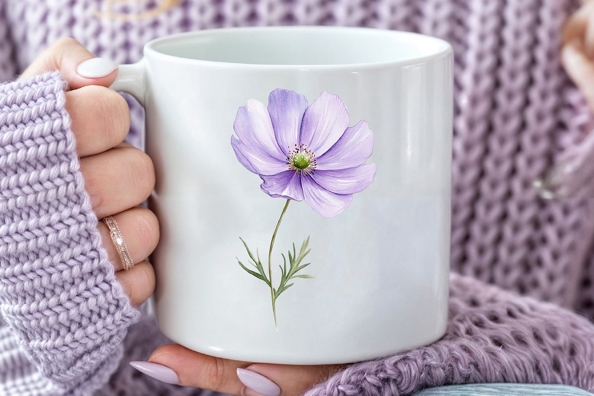 Charming Wild Flowers Watercolor Cli, an Illustration by Rose Art (Photo 5 of 7)