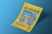 Yellow Fresh Summer Party Flyer, a Flyer Template by Neermana (Thumbnail 2 of 4)