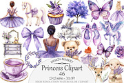 Watercolor Princess Clipart, a Seasonal Illustration by Design Market (Thumbnail 1 of 5)