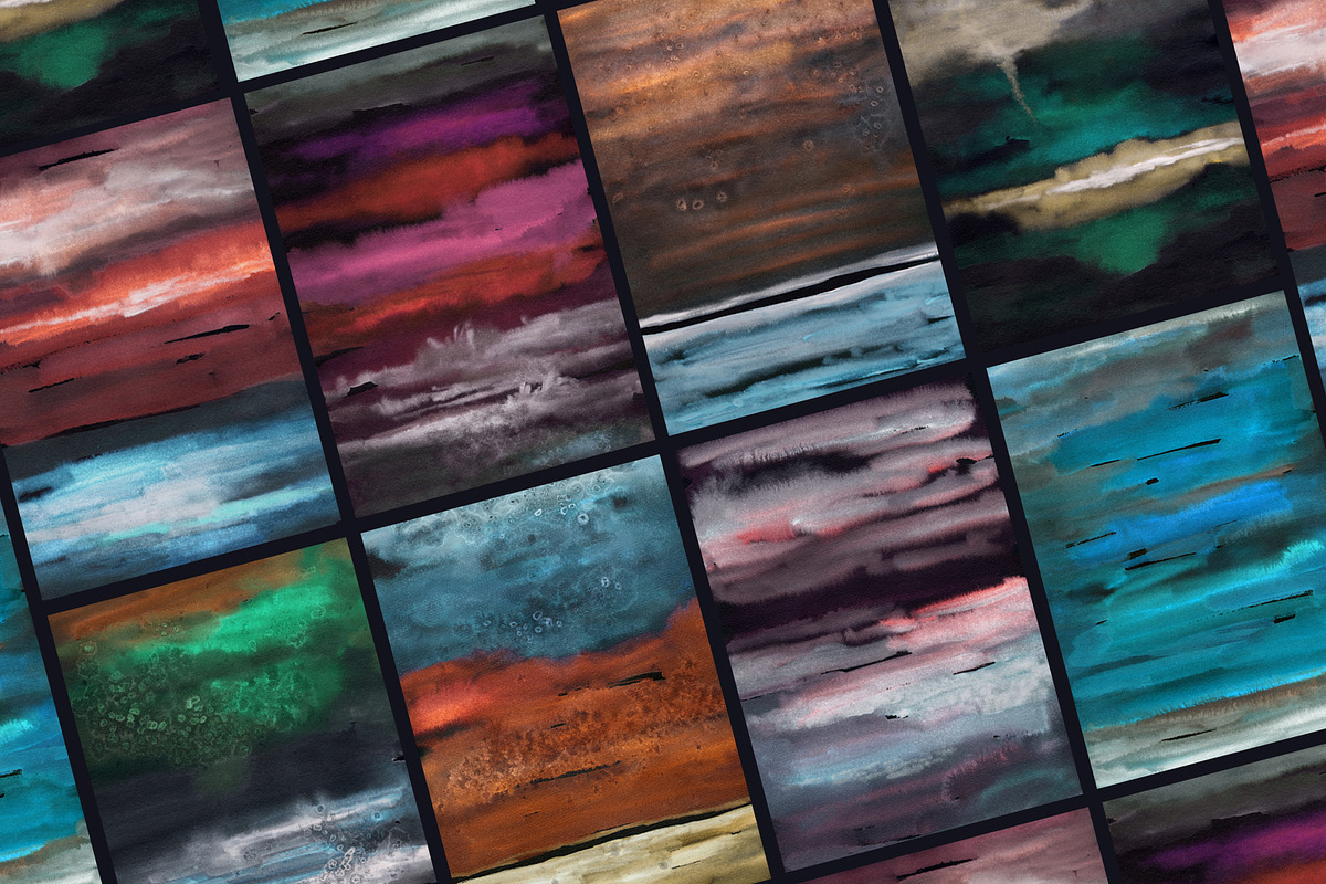 Dark Side, Watercolor Landscapes, a Background Graphic by Marmoris.Arts (Photo 16 of 16)