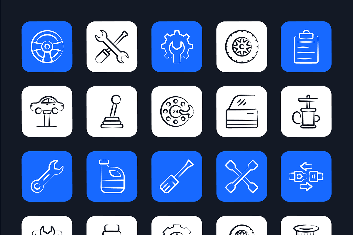 Car Workshop Icon Set, a Duotone Icon by Brickclay (Photo 6 of 6)